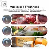 LG Fit &amp; Max, GBBS524CPY Fridge Freezer, C Rated in Silver