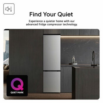 LG Fit &amp; Max, GBBS524CPY Fridge Freezer, C Rated in Silver