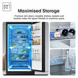 LG Fit &amp; Max, GBBS524CPY Fridge Freezer, C Rated in Silver