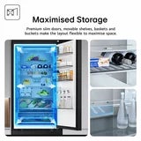 LG Fit &amp; Max, GBBS524CPY Fridge Freezer, C Rated in Silver