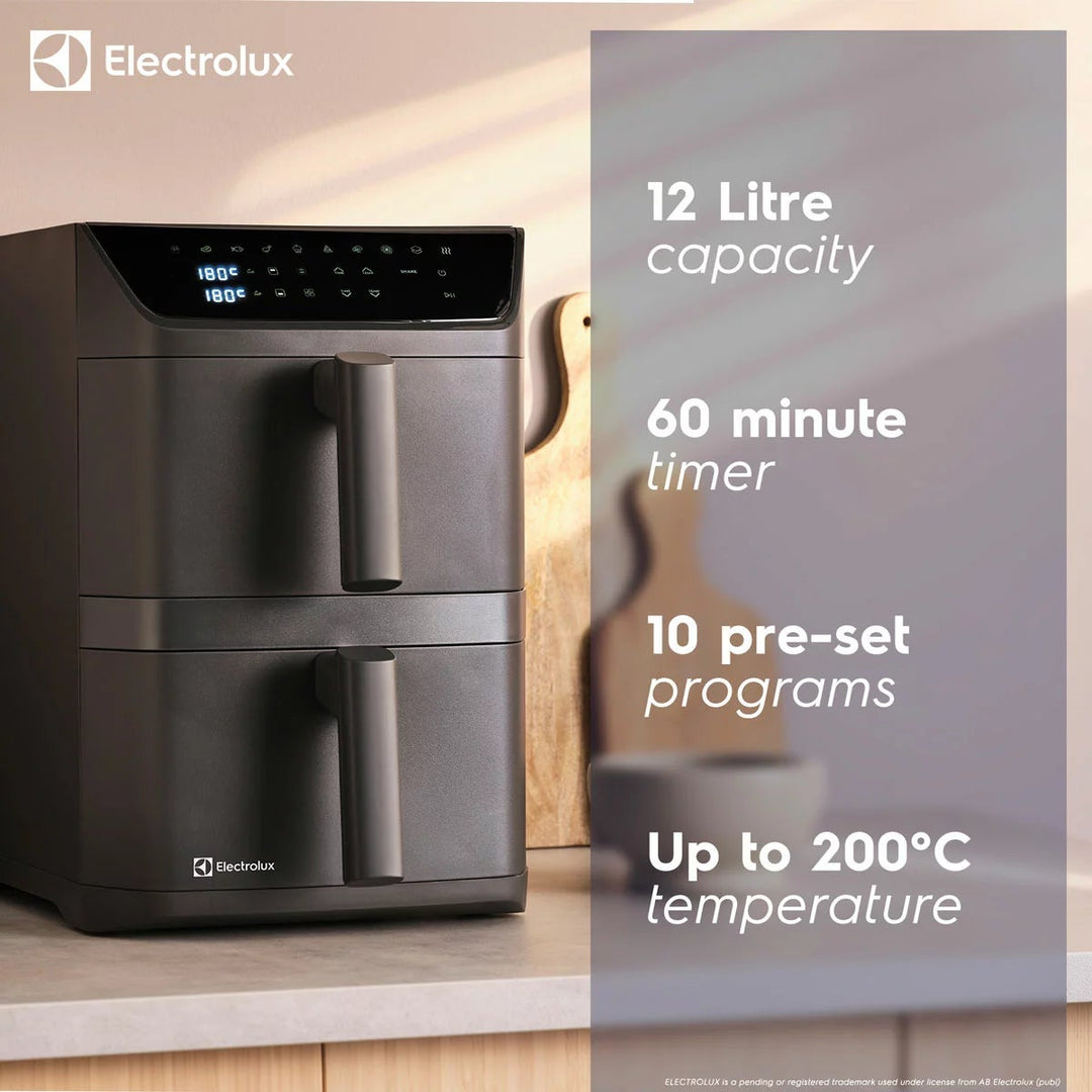 Electrolux SDA2980ELGRY Double Stacked 12L Air Fryer in Grey