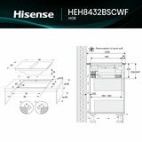 Hisense Hi6 HEH8432BSCWF 83cm Induction Hob with Bridge Zone in Black For External / Recirculation Ventilation