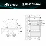 Hisense Hi6 HEH8432BSCWF 83cm Induction Hob with Bridge Zone in Black For External / Recirculation Ventilation