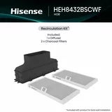 Hisense Hi6 HEH8432BSCWF 83cm Induction Hob with Bridge Zone in Black For External / Recirculation Ventilation