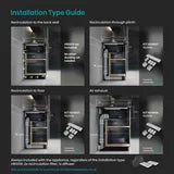 Hisense Hi6 HEH8432BSCWF 83cm Induction Hob with Bridge Zone in Black For External / Recirculation Ventilation