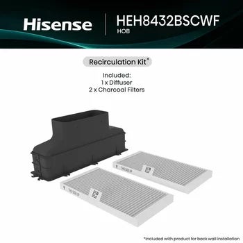 Hisense Hi6 HEH8432BSCWF 83cm Induction Hob with Bridge Zone in Black For External / Recirculation Ventilation