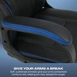 X Rocker Mythos Mid-Back Gaming Chair, Black/Blue
