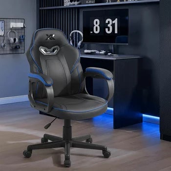 X Rocker Mythos Mid-Back Gaming Chair, Black/Blue