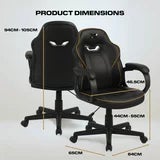 X Rocker Mythos Mid-Back Gaming Chair, Black/Gold