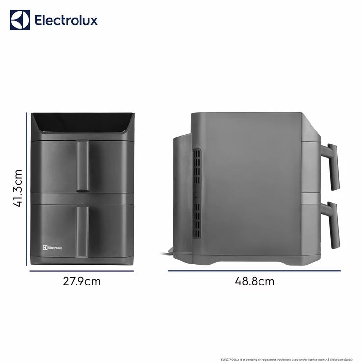 Electrolux SDA2980ELGRY Double Stacked 12L Air Fryer in Grey
