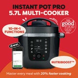 Instant Pot PRO 5.7L 10-in-1 Multicooker in Caviar Grey