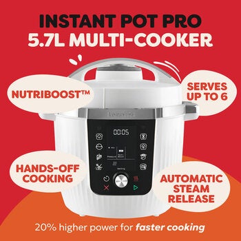Instant Pot PRO 5.7L 10-in-1 Multicooker in Coconut White