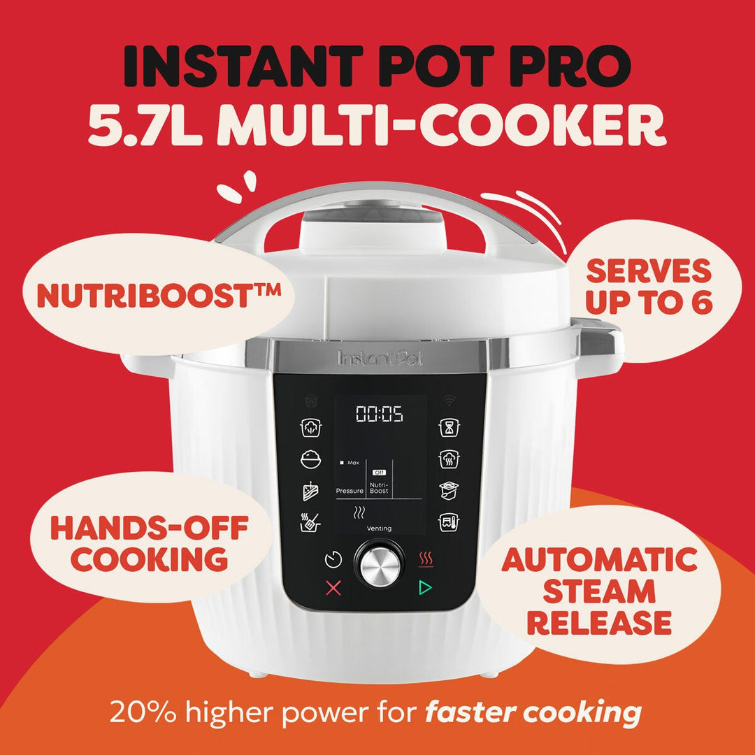 Instant Pot PRO 5.7L 10-in-1 Multicooker in Coconut White