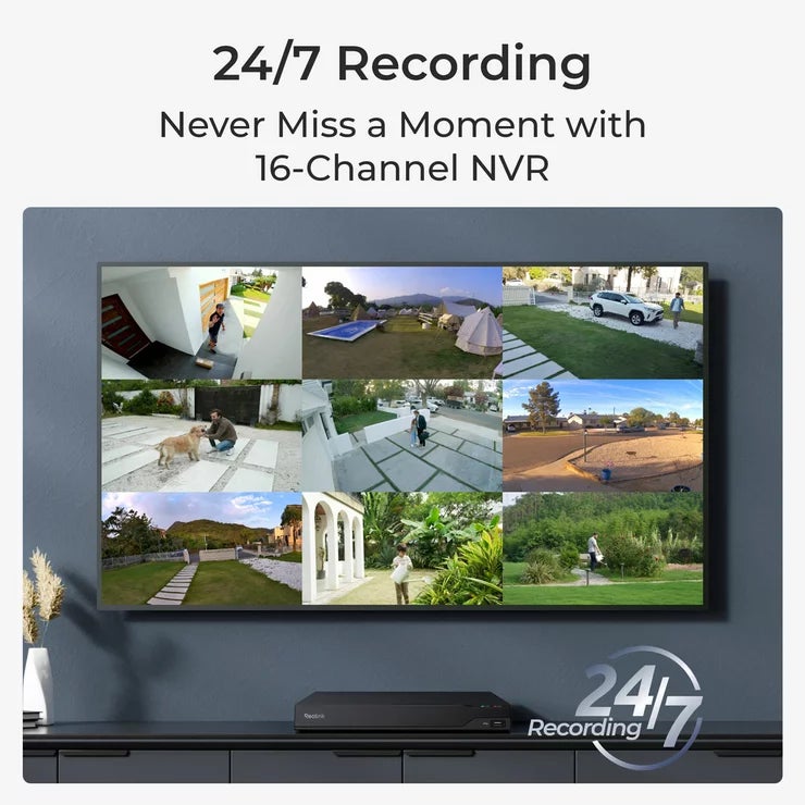 Reolink 12MP (4K+) UHD NVR PoE 16 x Channel / 16 x Turret Cameras with 4TB HDD