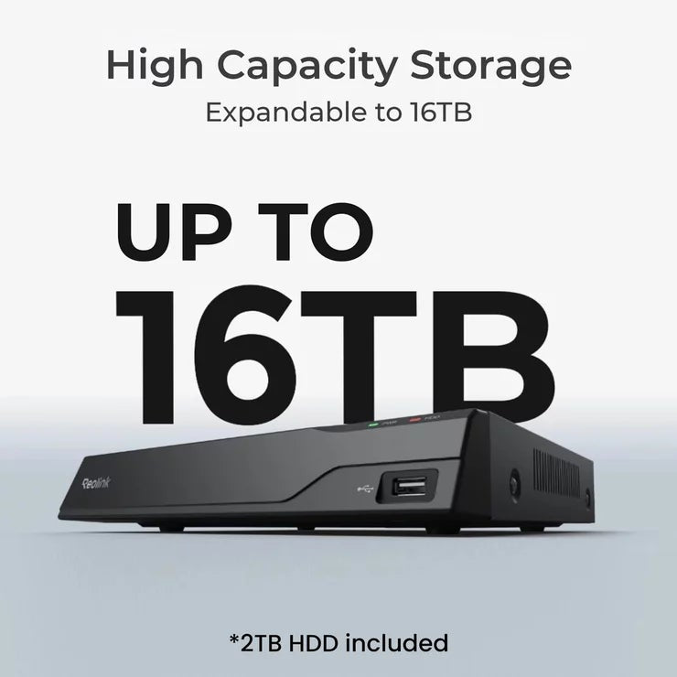 Reolink 12MP (4K+) UHD NVR PoE 16 x Channel / 16 x Turret Cameras with 4TB HDD