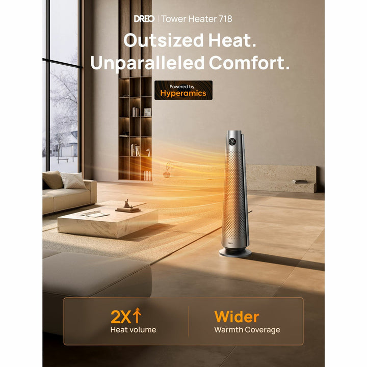 DREO DR-HSH008 718 Tower Heater in Silver