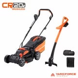 Yard Force 20V 33cm Brushless Cordless Mower &amp; 20V 25cm Line Trimmer Bundle