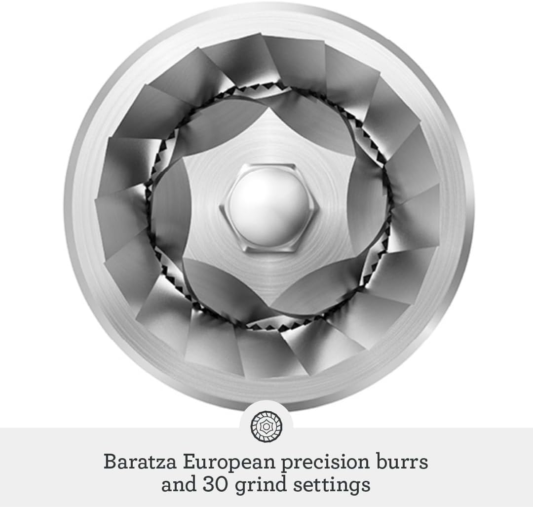 Sage - The Barista Touch Impress - Bean to Cup Coffee Machine with Grinder and Milk Frother, Cappuchino, Latte, Espresso Maker, Easy to Use, 8 Presets, With Milk Jug, 1700 W, Sea Salt