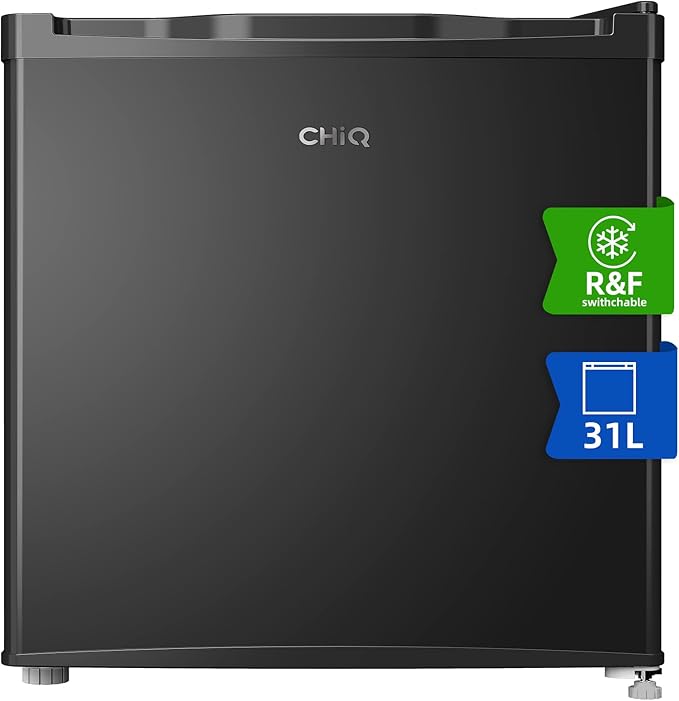 CHiQ CSD31D4EU, Table Top Mini Freezer, Small Freezer with 31L, 4 Star Freezing,12-Year Warranty on The Compressor,Adjustable Temperature Control [Energy Class E]