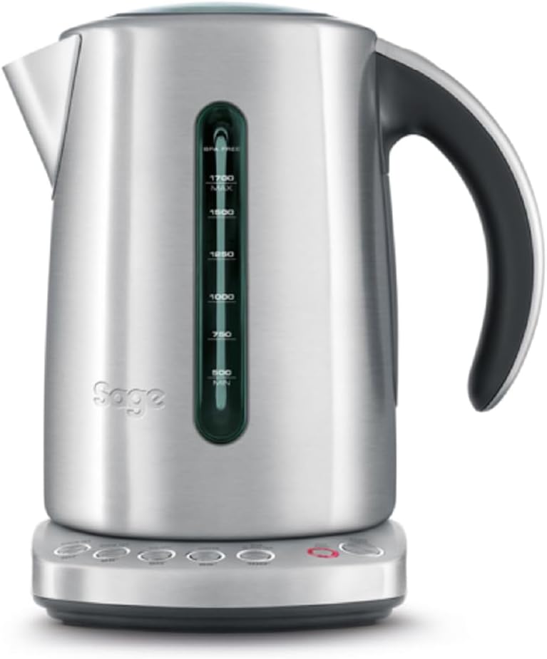 Sage - The Smart Kettle - Quiet and Cordless Electric Kettle - Fast Boil, Brushed Stainless Steel
