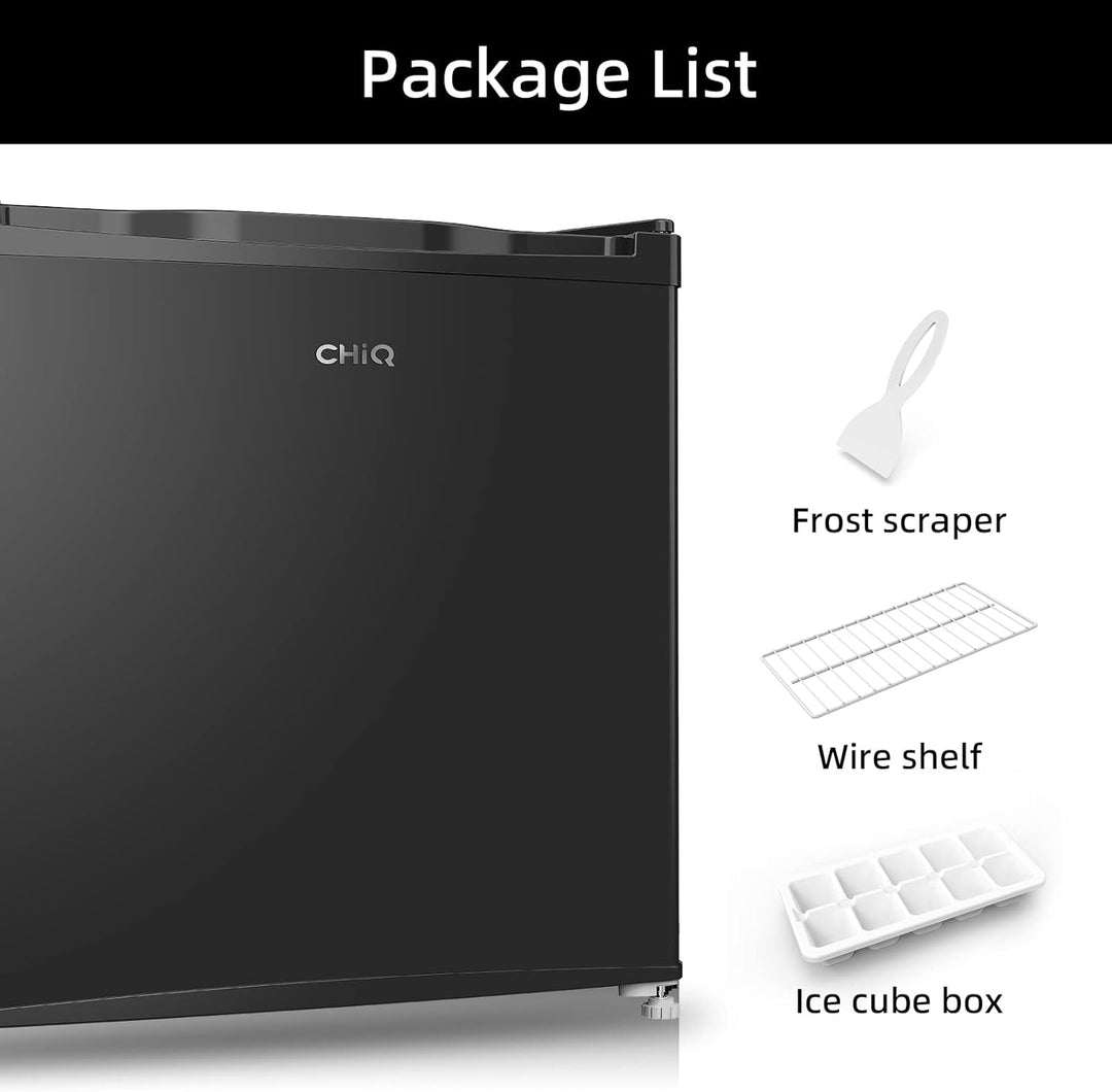 CHiQ CSD31D4EU, Table Top Mini Freezer, Small Freezer with 31L, 4 Star Freezing,12-Year Warranty on The Compressor,Adjustable Temperature Control [Energy Class E]