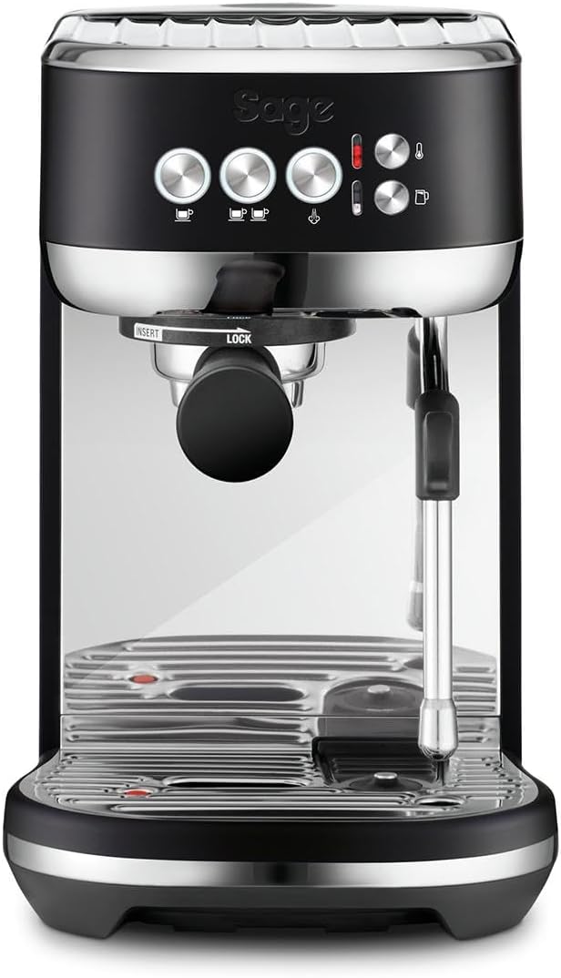 Sage the Bambino Plus Espresso Machine, Coffee Machine with Milk Frother, SES500BTR - Black Truffle