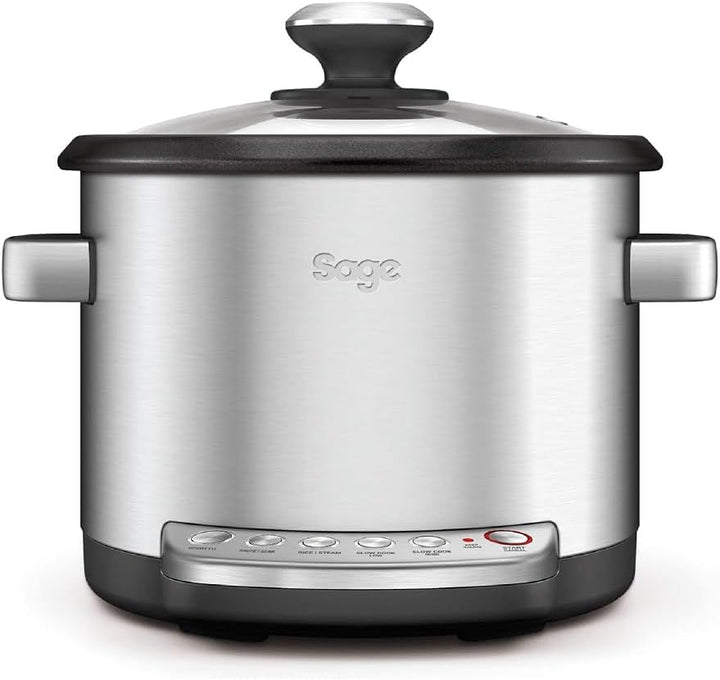 Sage - The Risotto Plus - Multi Cooker with Stir Free Risotto - Sauté, Rice, Steam, Sear, Slow Cook Low/High & Auto Keep Warm Functionality - Brushed Stainless Steel