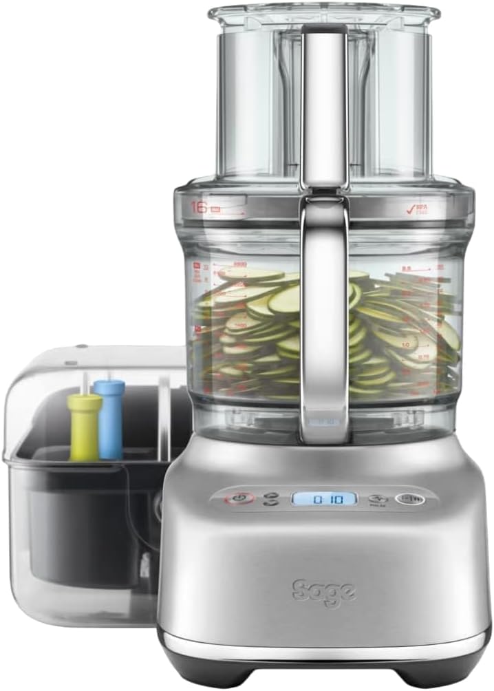Sage - The Kitchen Wizz 16 – 3.6L Food Processor, Chef’s Precision Attachments, 140mm Extra Large Feed Chute, Heavy Duty 900W Induction Motor, BPA-Free Bowl