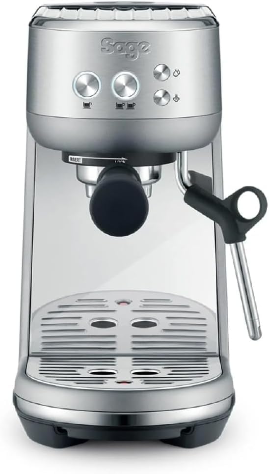 Sage - The Bambino - Compact Coffee Machine with Automatic Milk Frother, Brushed Stainless Steel