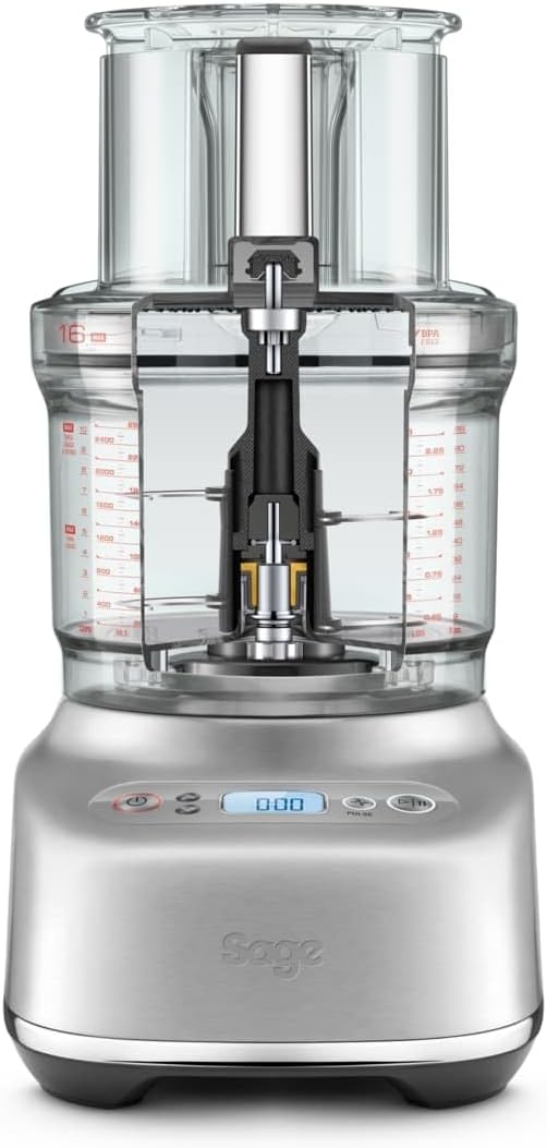 Sage - The Kitchen Wizz 16 – 3.6L Food Processor, Chef’s Precision Attachments, 140mm Extra Large Feed Chute, Heavy Duty 900W Induction Motor, BPA-Free Bowl