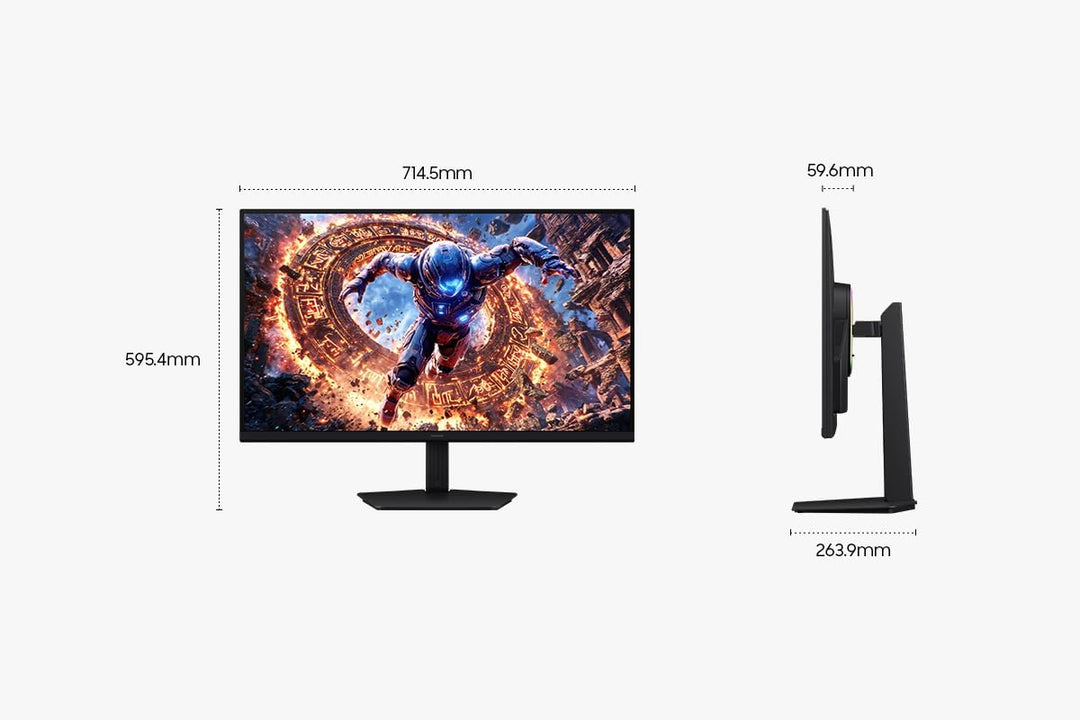 Samsung Odyssey G80HS 32" 6K 6144x3456 IPS Gaming Monitor, 1ms, Dual 330Hz 165Hz Refresh, HDR10+ Gaming, Gsync Compatible, Freesync Premium, HDMI 2.1, Displayport, USB, Height Adjust, LS32HG806ESXXU
