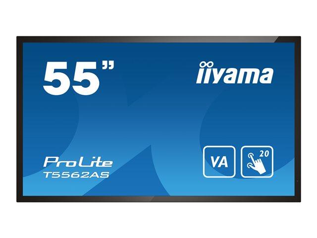 TieDex UK iiyama ProLite T5562AS-B1 55" Class (54.6" viewable) LED-backlit LCD display - 4K - for digital signage / interactive communication