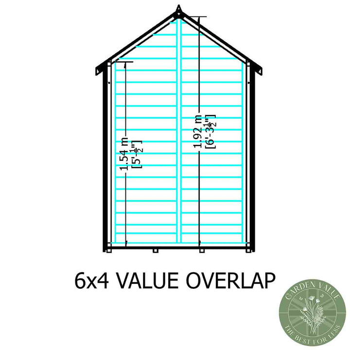 Shire Garden Value Overlap 6 x 4 Shed
