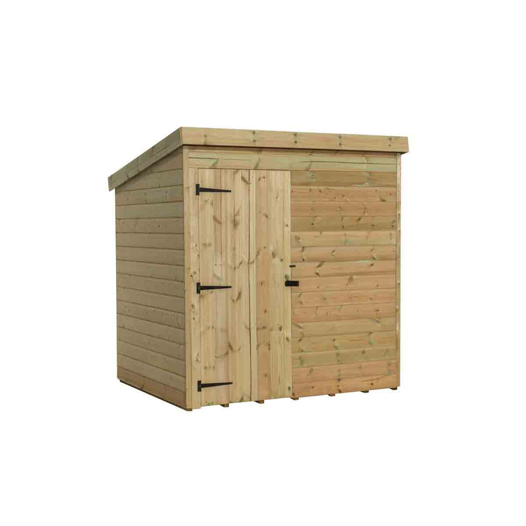 Empire 1000 Pent 7x3ft Wooden Garden Shed Door Le