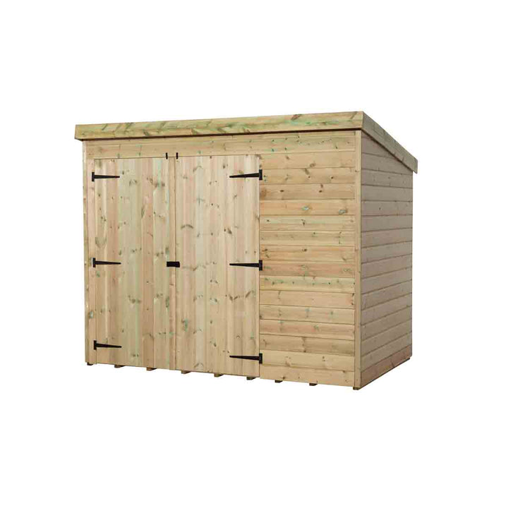 Empire 4000 Pent 8x5ft Wooden Garden Shed Double Door Le