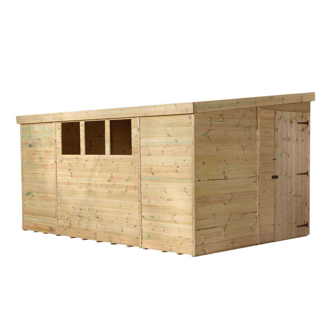 Empire 3000 Pent 14x8ft Wooden Garden Sheddoor Right Side Panel