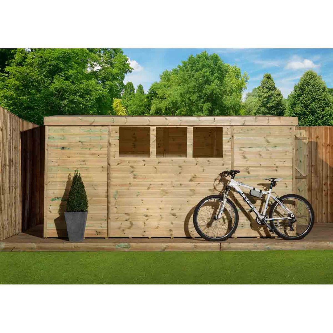Empire 3000 Pent 14x8ft Wooden Garden Sheddoor Right Side Panel