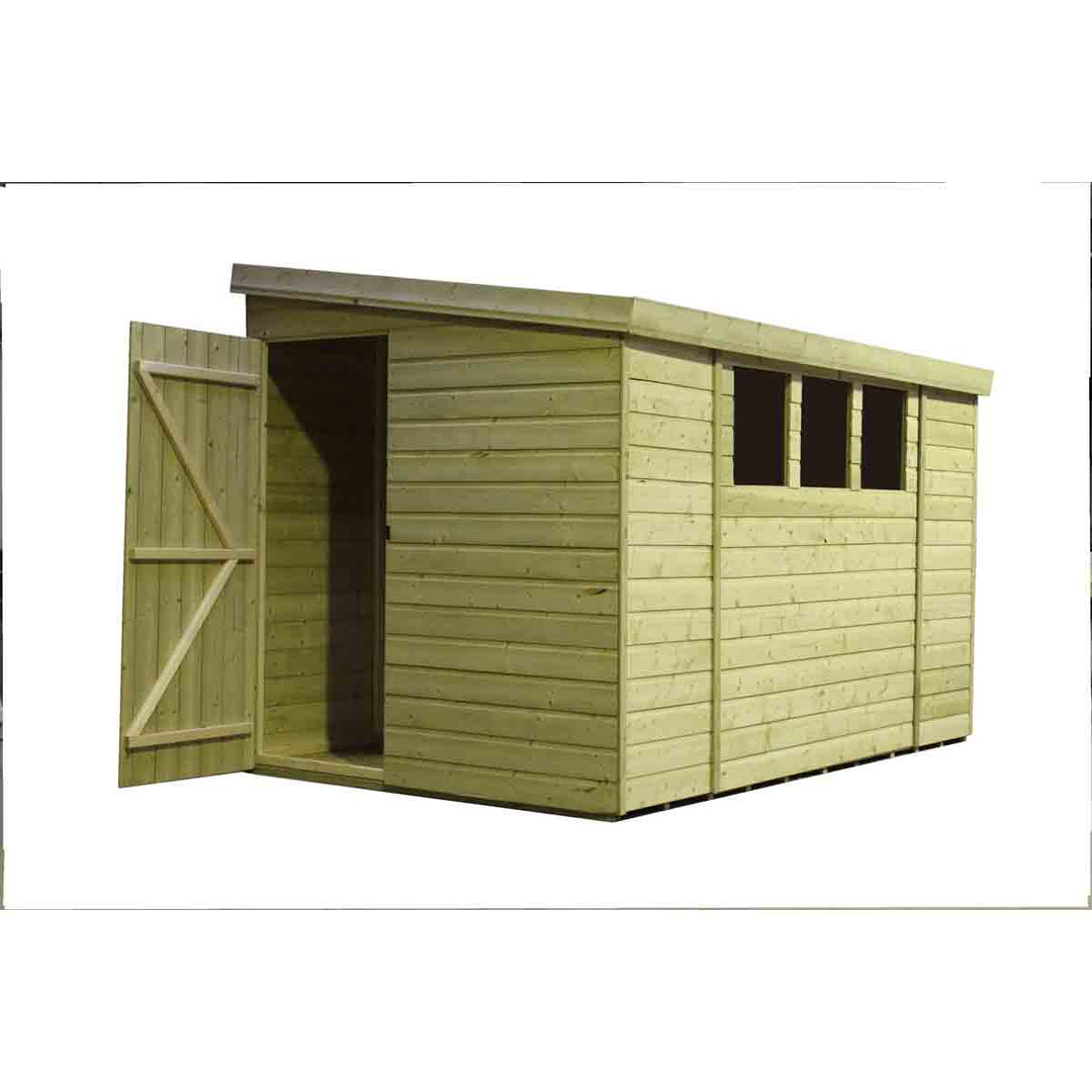 Empire 3000 Pent 9x5ft Wooden Garden Sheddoor Le Side Panel