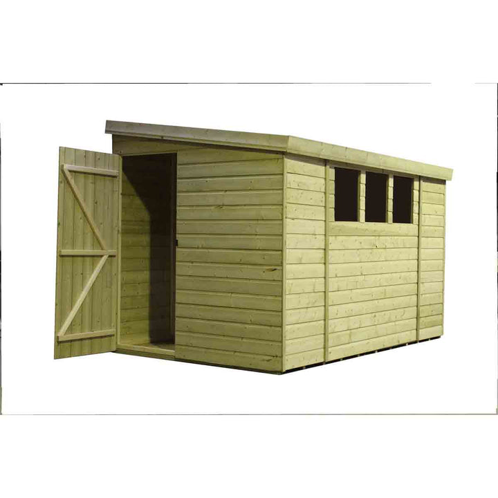 Empire 3000 Pent 9x5ft Wooden Garden Sheddoor Le Side Panel