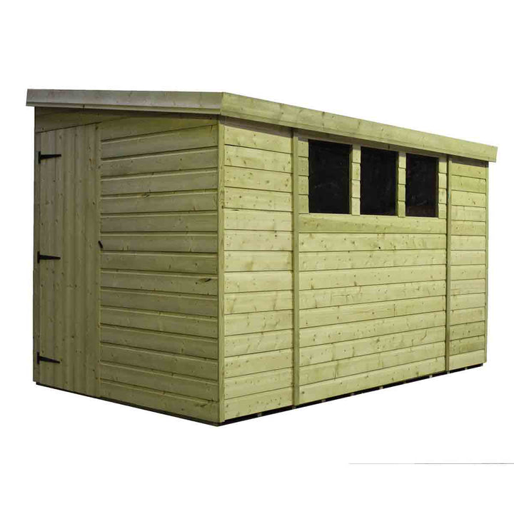 Empire 3000 Pent 9x5ft Wooden Garden Sheddoor Le Side Panel