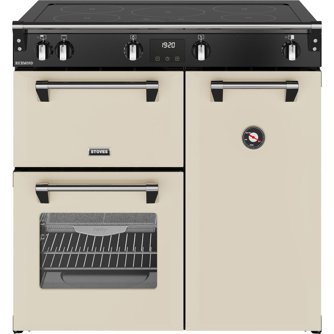 Stoves Richmond 90Ei TCH 90cm wide Electric Range Cooker with Induction Hob - Cream