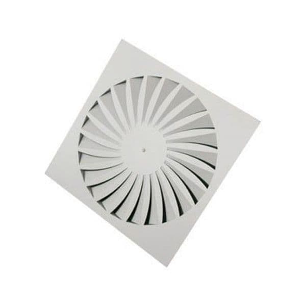 Green 595mm White Ceiling Swirl Diffuser Diameter For 600mm Ceiling Grid