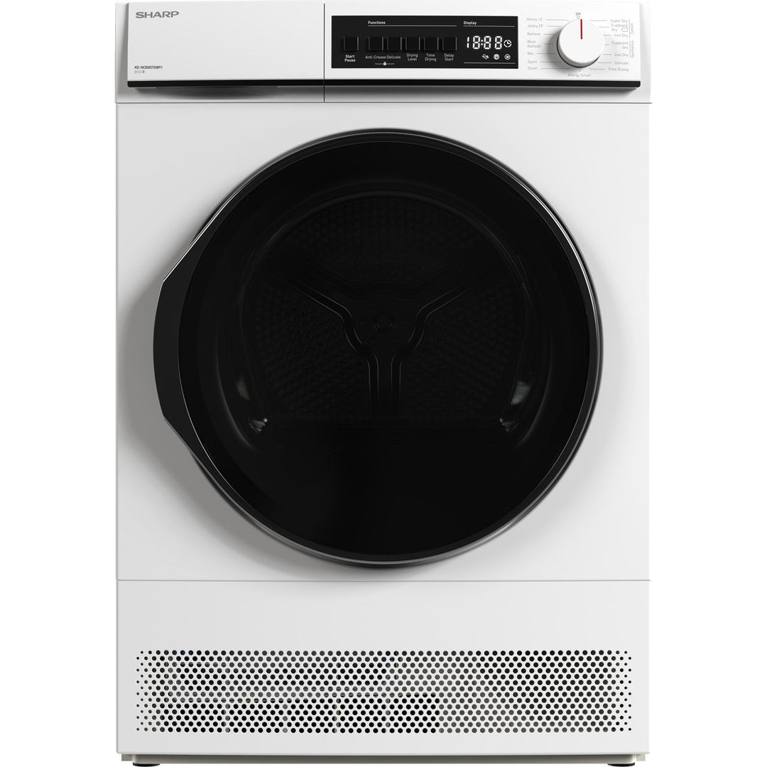 Sharp KD-NCB8S7GW91-EN 8Kg Condenser Tumble Dryer - White - B Rated