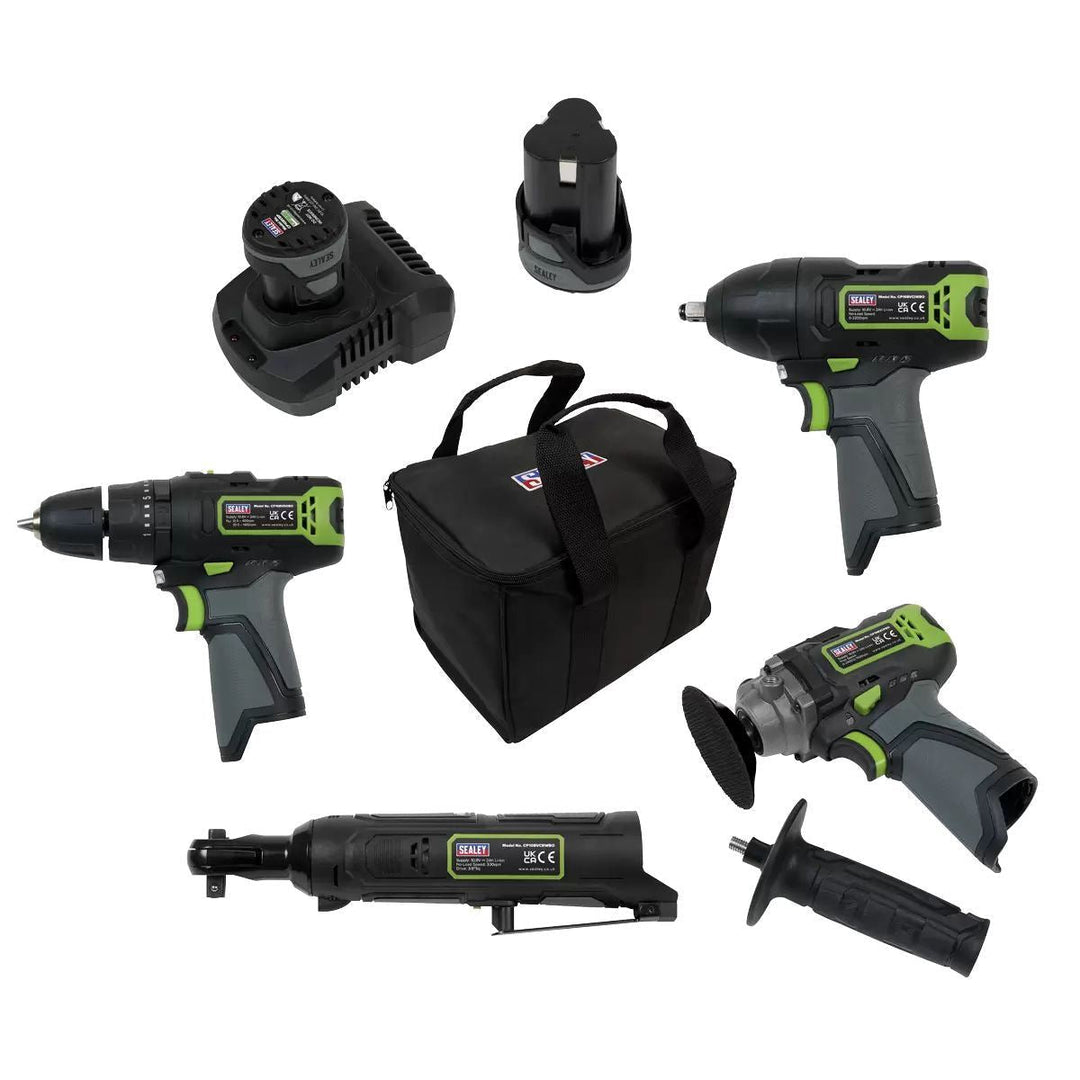 Sealey CP108VCOMBO1 SV108 Series 4 x 10.8V Cordless Combo Kit With 2 Batteries