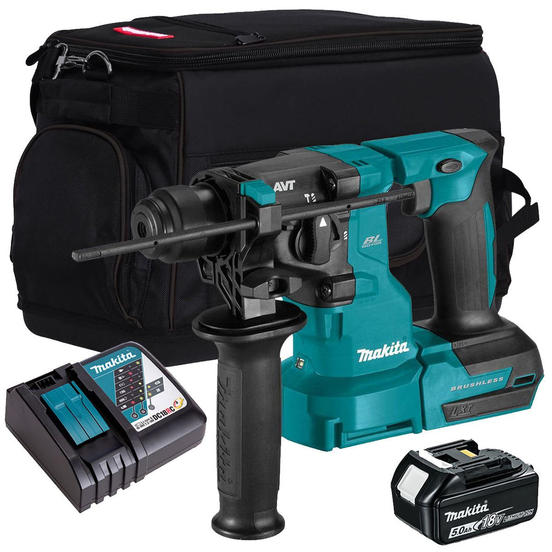 Makita DHR183Z 18V SDS+ Brushless Rotary Hammer Drill With 1 x 5.0Ah Battery, Charger & Bag