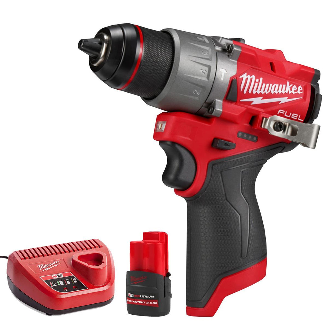 Milwaukee M12FPD2-0 12V Brushless Combi Drill with 1 x 2.5Ah Battery & Charger