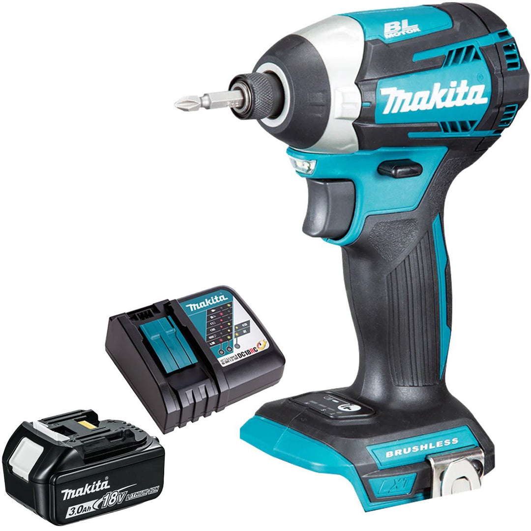 Makita DTD154Z 18V Brushless 1/4" Impact Driver with 1 x 3.0Ah Battery &amp; Charger
