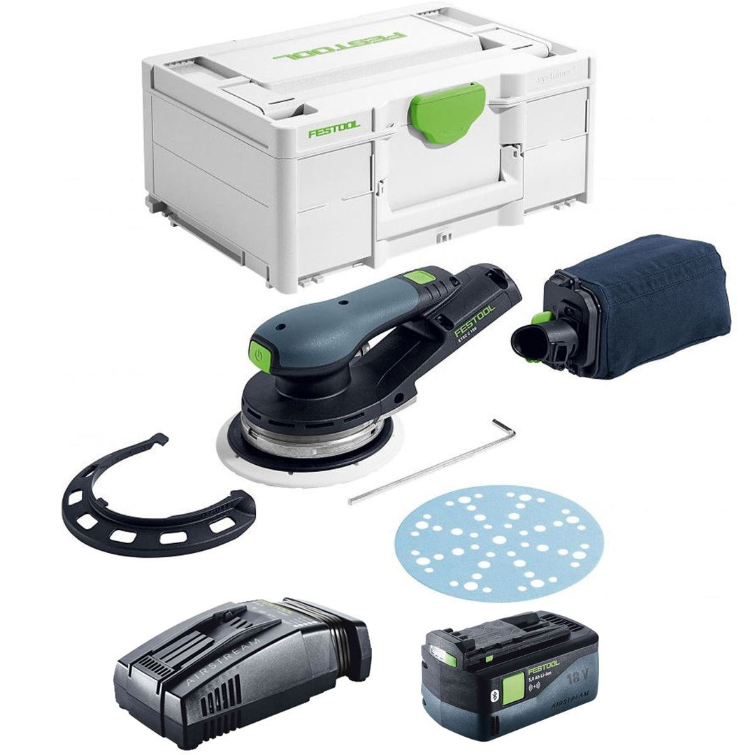 Festool ETSC 2 150-Basic 18V Brushless 150mm Eccentric Sander - 577723 With 1 x 5.0Ah Battery & Charger