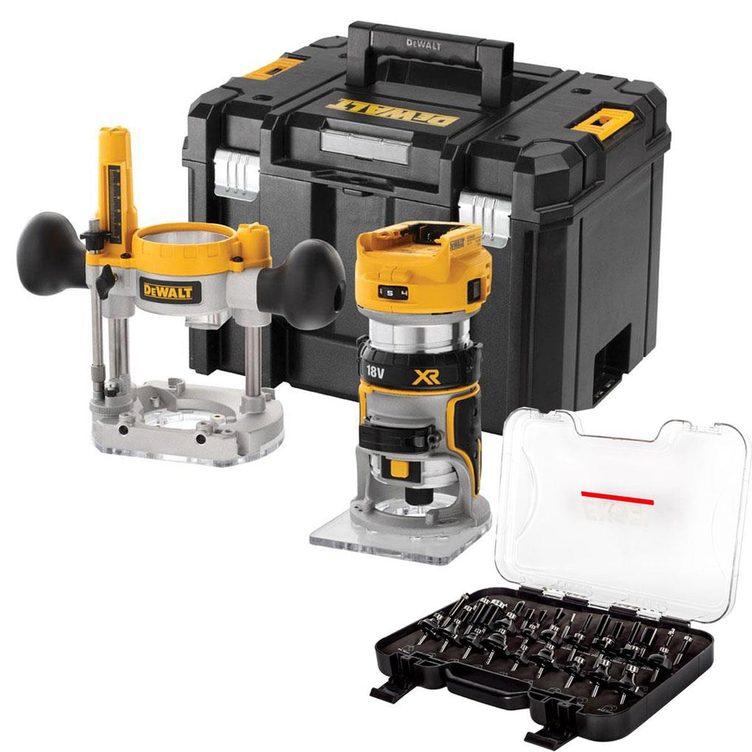De Walt Router Cutter Set DeWalt DCW604NT 18V Brushless Router Trimmer with 1/4