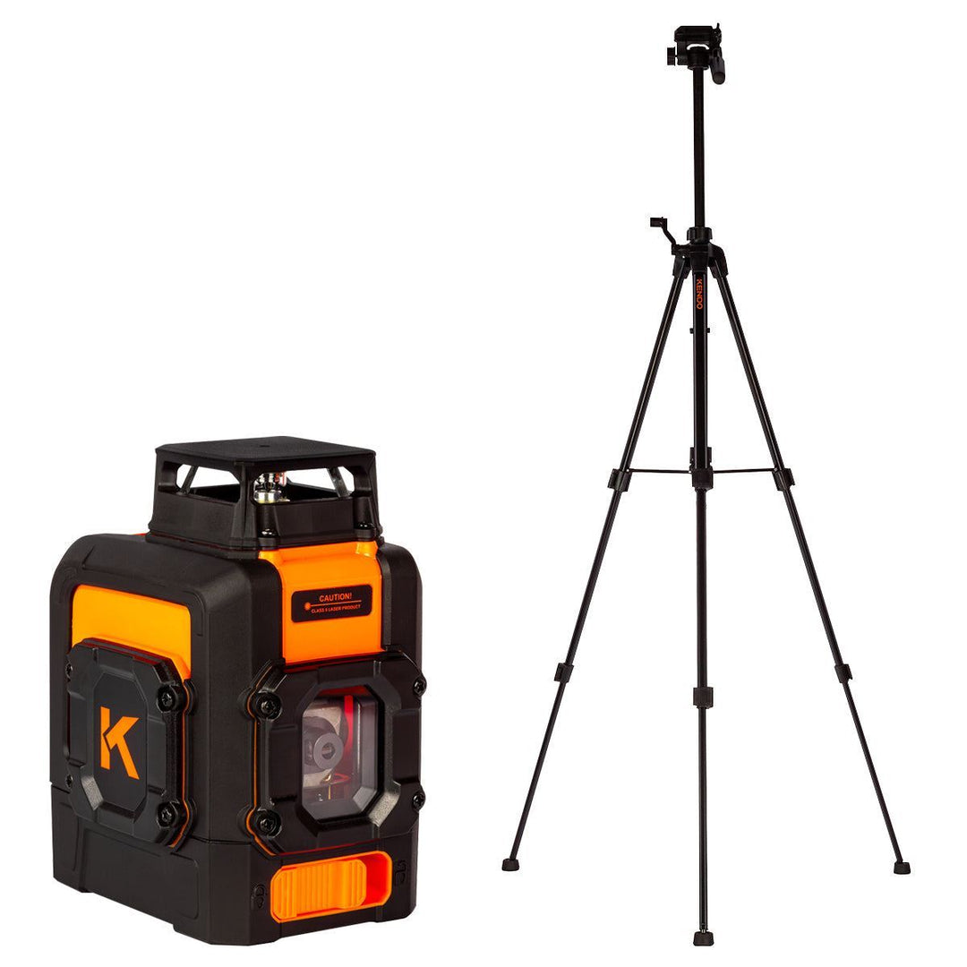 Kendo 25m Self-Levelling Laser Level 360° Bracket with Adjustable Tripod &amp; Carry Bag